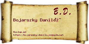 Bojarszky Daniló névjegykártya